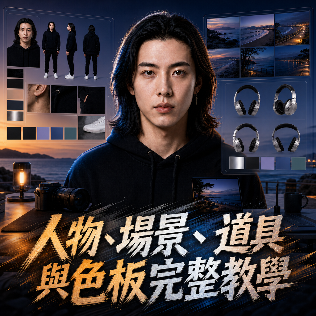 人物、場景、道具與色板完整教學